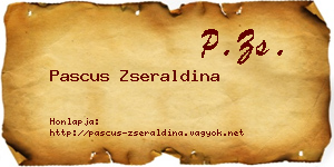 Pascus Zseraldina névjegykártya